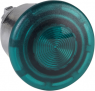 Pushbutton, illuminable, latching, waistband round, green, front ring silver, mounting Ø 22 mm, ZB4BW633