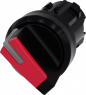 Toggle switch, illuminable, groping, waistband round, red, front ring black, 45°, trigger position 0 + 1, mounting Ø 22.3 mm, 3SU1002-2BC20-0AA0