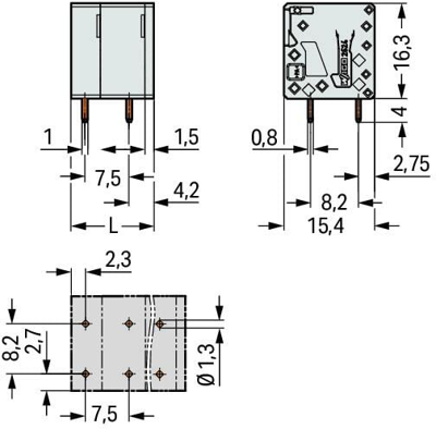 2624-3302/000-004 WAGO PCB Terminal Blocks Image 2