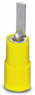 Insulated pin cable lug, 4.0-6.0 mm², AWG 12 to 10, 2.8 mm, yellow