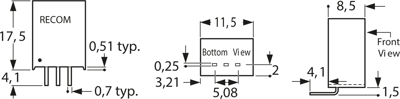 R-78B3.3-1.0L RECOM DC/DC Converters Image 3