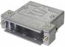 D-Sub connector housing, size: 3 (DB), straight 180°, zinc die casting, silver, 61030012117