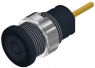 4 mm panel socket, solder connection, mounting Ø 12.2 mm, CAT III, black, SEB 2630 S1,9 SW