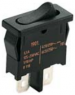 Rocker switch, black, 1 pole, On-Off, off switch, 6 (2) A/250 VAC, 4 (1) A/250 VAC, IP40, unlit, printed