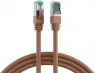 Patch cable, RJ45 plug, straight to RJ45 plug, straight, Cat 6A, S/FTP, LSZH, 2 m, brown