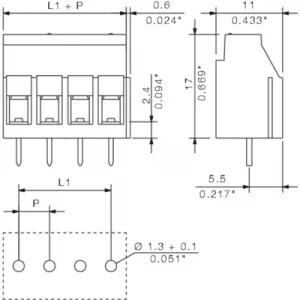 1001720000 Weidmüller PCB Terminal Blocks