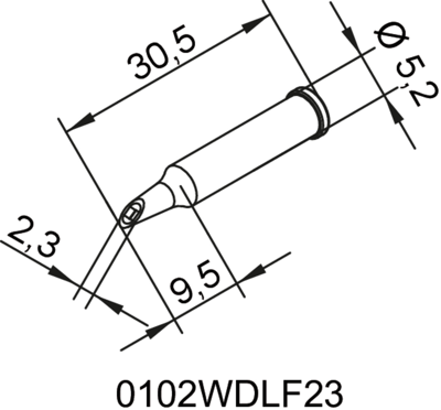 0102WDLF23 Ersa Soldering tips, desoldering tips and hot air nozzles Image 2