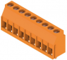 PCB terminal, 9 pole, pitch 5 mm, AWG 26-12, 20 A, clamping bracket, orange, 1001770000