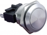 Pushbutton, 1 pole, silver, unlit , 5 A/250 V, mounting Ø 19.2 mm, IP66, MP0031