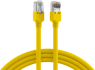 Patch cable, RJ45 plug, straight to RJ45 plug, straight, Cat 5e, F/UTP, LSZH, 3 m, yellow