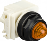 Signal light, illuminable, waistband round, orange, front ring black, mounting Ø 30 mm, 9001SKP35A9