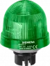 Recessed LED rotating beacon, Ø 70 mm, green, 24 V AC/DC, IP65