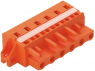 Socket header, 6 pole, pitch 7.62 mm, angled, orange, 231-706/027-000