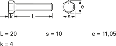 DIN 933 M6X20 ST. ZN Screws, Threaded Rods Image 2