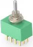 Toggle switch, metal, 4 pole, latching, On-On, 6 A/125 VAC, 4 A/28 VDC, gold-plated, 4-1437558-4