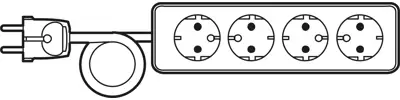 478TBR 1,4M/3G1,5 BRAUN Power Outlet Strips and Cable Drums