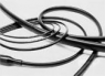 Heatshrink tubing, 2:1, (2.4/1.2 mm), Elastomer, cross-linked, black