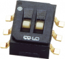 Slide switch, On-On, 1 pole, straight, 100 mA/6 VDC, CAS-D20B