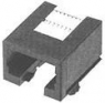 Socket, RJ11/RJ12/RJ14/RJ25, 6 pole, 6P6C, Cat 3, solder connection, through hole, 2-215876-3