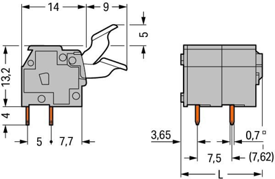 255-502/333-009/999-950 WAGO PCB Terminal Blocks Image 2