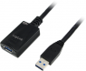 USB 3.0 repeater cable, USB plug type A to USB socket type A, 5 m, black