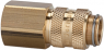 Quick-release coupling NW 5, blank brass, G 1/4 female thread