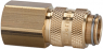 Quick-release coupling NW 5, blank brass, G 1/8 female thread
