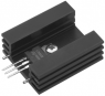 Extruded heatsink, 25 x 32 x 14 mm, 12.5 K/W, black anodized