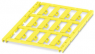 Polycarbonate cable maker, inscribable, (L x W) 29 x 6 mm, max. bundle Ø 6 mm, yellow, 1014085