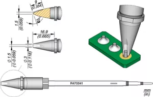 R470041 JBC Soldering tips, desoldering tips and hot air nozzles