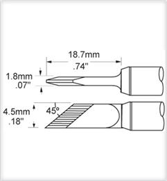 STV-DRK45AR METCAL Soldering tips, desoldering tips and hot air nozzles