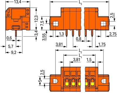 739-340/001-000 WAGO PCB Terminal Blocks Image 2