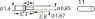 Short stroke test pin with probe, round head, Ø 1.4 mm, travel  1.2 mm, pitch 1.9 mm, L 5.3 mm, F70811B085G100