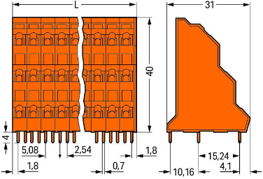 737-424 WAGO PCB Terminal Blocks Image 2