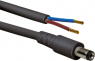 DC connection cable, 2 m, black, DC plug, 2.1 x 5.5 mm