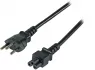 Device connection line, Switzerland, plug type J, straight on C5 jack, straight, black, 1.8 m