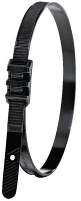 Cable tie, PA, (L x W) 260 x 9 mm, bundle-Ø 25 to 62 mm, black, UV resistant, -40 to 85 °C, 112-00012