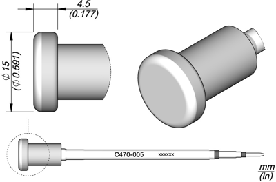 C470005 JBC Soldering tips, desoldering tips and hot air nozzles