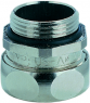 Straight hose fitting, PG11, 17 mm, brass, nickel-plated, IP54, silver, (L) 30 mm