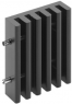 Extruded heatsink, 20 x 10 x 33 mm, 11.6 K/W, black anodized