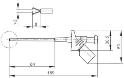 KLEPS 250 SW Hirschmann Test & Measurement Aligator Clips Image 2