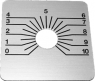 Scale disc, 40 x 40 mm, 0-10, 270°, for shafts to 10 mm, 60.22.101