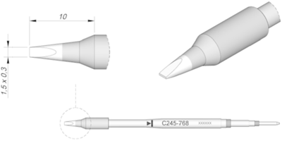 C245768 JBC Soldering tips, desoldering tips and hot air nozzles