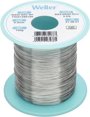 WSW SAC M1 0,3MM 100G Weller Solder Wires Image 1