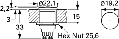 MP0038/3 BULGIN Pushbutton Switches Image 2