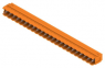 Pin header, 23 pole, pitch 5 mm, angled, orange, 1581070000