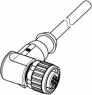 Sensor actuator cable, M12-cable socket, angled to open end, 3 pole, 2 m, PVC, gray, 21348700383020