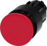 Mushroom pushbutton, unlit, latching, waistband round, red, mounting Ø 22.3 mm, 3SU1000-1AA20-0AA0