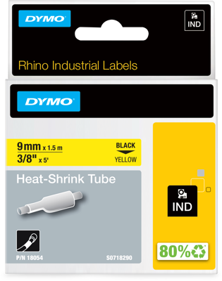 18054 DYMO Heat shrinkable tubing Marking Image 1