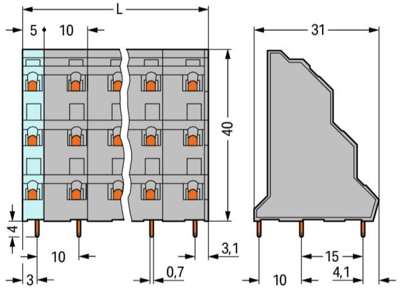 737-704 WAGO PCB Terminal Blocks Image 2